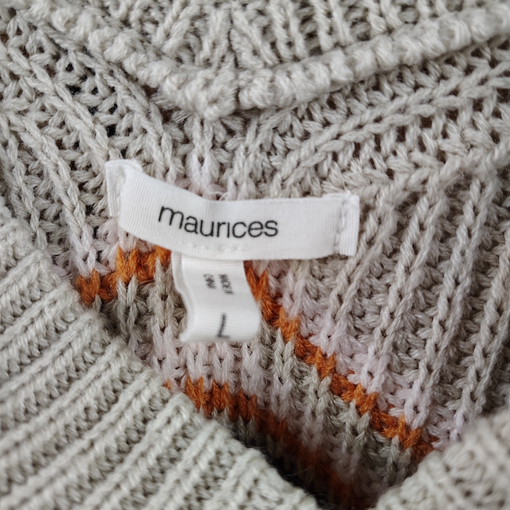Maurices Striped Sweater with Button Detail - Picture 3 of 9